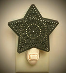 #860123  Punched Tin Star Night Light