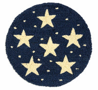 #970MS-WTBL Midnight Stars Hooked Chairpad