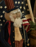 #DAWCFSAM  Primitive Clay Face "Uncle Sam"