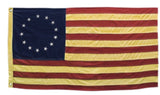 #FL07 Primitive Betsy Ross Flag 17"x 28"