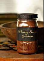 #BLWBT "WHISKEY BARRELS & TOBACCO" Jar Candle By Black Label Candles