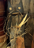 #WISK "WHISKERS" Black Cat Holding Pumpkin By Dawn's Attic Treasures