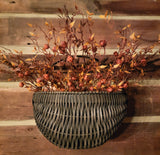 #TAE12 Primitive Distressed Black Egg Basket MADE IN THE USA!