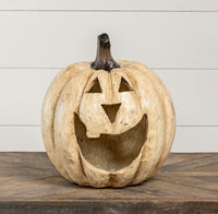 #7064W Rustic White Big Mouth 15In Pumpkin