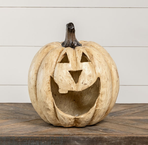 #7064W Rustic White Big Mouth 15In Pumpkin