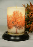 #6VP-FTT/V "Fall Tree Trio" - Vanilla 6In Wax Candle Sleeve