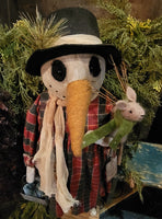 #DSG "Snow Girl" Holding Needle Felted Reindeer By RUGGED CHIC COLLECTION