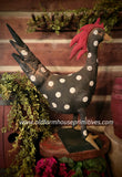 #WWPD-B Primitive Polka Dot Black Rooster 🐓 MADE IN THE USA