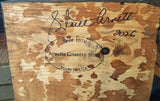#A271 2026 Signed ARNETT'S Wool Plaid Cloak Santa Holding A Lantern & Tree