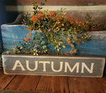 #BWS946BR  "AUTUMN" 🍂 Wood Sign 17x4 - Brown