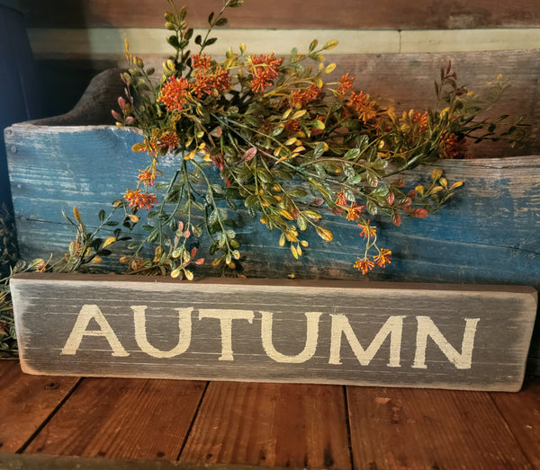 #BWS946BR  "AUTUMN" 🍂 Wood Sign 17x4 - Brown