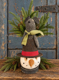 #MSHT  Mouse In Snowman Hat By RUGGED CHIC COLLECTION