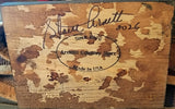 #A268 2026 Signed ARNETT'S Wool Plaid Cloak Santa Holding A Lantern & Tree
