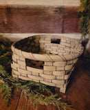 #TPMF Primitive "Taupe" Footed Muffin Basket
