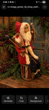 #2DR Primitive Santa On Drum By HOLLY SCHMIDT