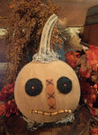 #2C-JH Primitive Cream Jack O Lantern Head MADE IN AMERICA!