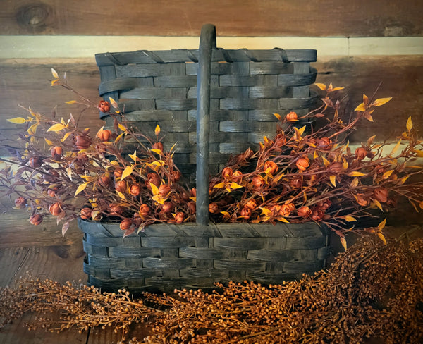 #BH1B Primitive Black Basket With Hoop