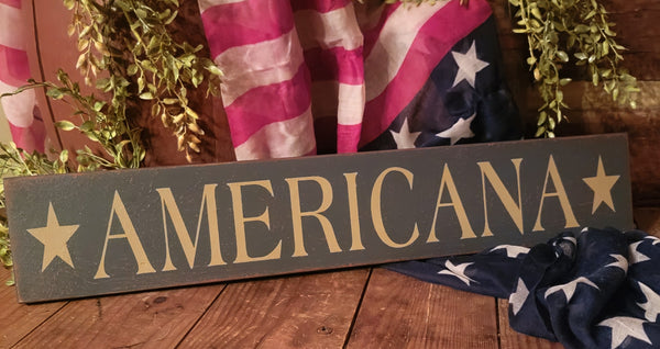 #AMR-CT "AMERICANA" 24"x 4.5" Sign MADE IN AMERICA!
