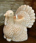 #CA287  Turkey Shaped Moving Flame LED Candle 6.1x6.1x6.2In