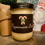 #PBP "PEPPERMINT BARK" Pint Jar Candle By Black Label Candles