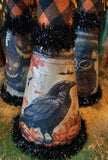 #33HORN "Vintage Halloween Horn"- Crow, Leaves & Jack"