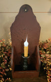 #BB-WHE "Burgundy" Wooden Box With Electric Candlestick