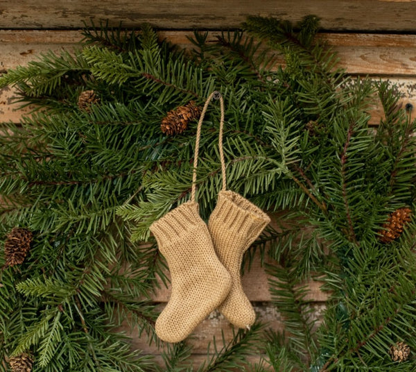 #RH4TN  4In Tan Stocking Ornament