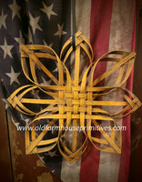 SVCMS-M   Medium Basket Weave Star-Mustard