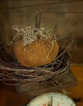#DAW-OBF Primitive Cloth "Grungy Orange" Pumpkin Bowl Filler 🎃 Made In The USA!