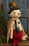 #DJLL Primitive "JOLLY" The Snowman By Dawn's Attic Treasures