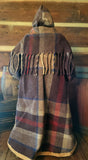 #A271 2026 Signed ARNETT'S Wool Plaid Cloak Santa Holding A Lantern & Tree