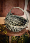 #S5-PBE Primitive Distressed "Pewter Blue" Egg Basket MADE IN THE USA!