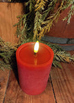 #5PDN Textured 4x3" Flameless Realistic Melt Pillar Candle