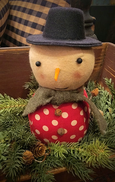 #WSNW  Whimsical Polka Dot Stuffed Snowman With Hat