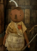 #DAW-BEX Primitive Cloth "BEX" Pumpkin Girl MADE IN THE USA!