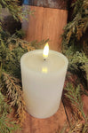 #PDNI2403 Ivory 6x4" Flameless Realistic Melt Pillar Candle