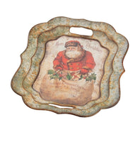 #881022  Vintage Santa w/ Bag Tray