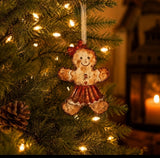 #591247 Gingerbread Girl Metal Ornament - 6.75In
