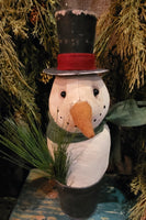 #RSNP "Baby Snowman" In Pail By RUGGED CHIC COLLECTION