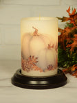 #6VP-GFP/V "Grey Fall Pumpkins" - Vanilla 6In Wax Candle Sleeve