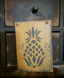 #57P "Pineapple" Hanging Sign - 5x7In