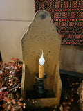 MT-WHF  "Mustard" Wooden Box With Electric Candle