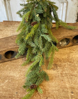 #XP76832 White Spruce 34In Hanging With Cones