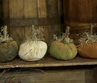 #DAW-GGP Primitive Cloth "Grungy Green" Pumpkin Bowl Filler 🎃 Made In The USA!