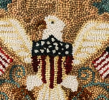 #4873-580  Sweet Land of Liberty Hooked Chair Pad - 14.5In Round