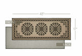 #84622 Black Tan Jacquard Polyester Mat - 17x48In