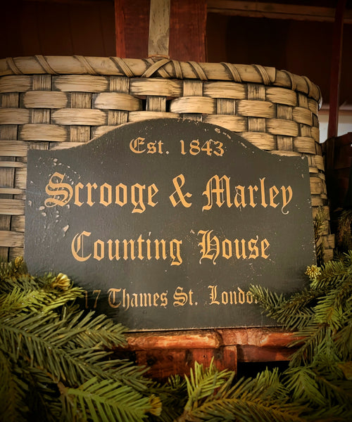 #SM129  Beautiful "Scrooge & Marley"Shelf Sitter Sign ~ MORE COMING!!!