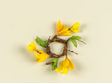 #2250 Yellow Forsythia 3 Inch Candle Ring