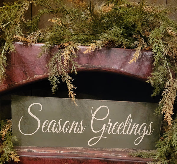 #GSG Sage Green "Season's Greetings" Sign