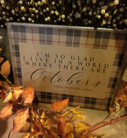 #VBD1565 "Plaid October" 8x10 Canvas Print